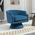 Blue Velvet Swivel Barrel Chair H35781