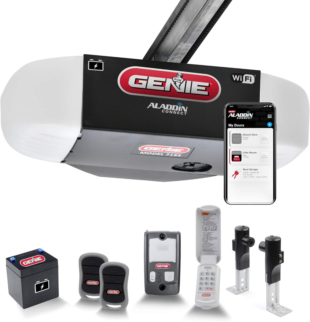 Smart Garage Door Opener with WiFi and Battery Backup, 2 Pack LED Light Bulb 4000K U196659