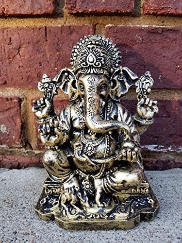 6.25" Multicolor Antique Finish Ganesh Statue W8969