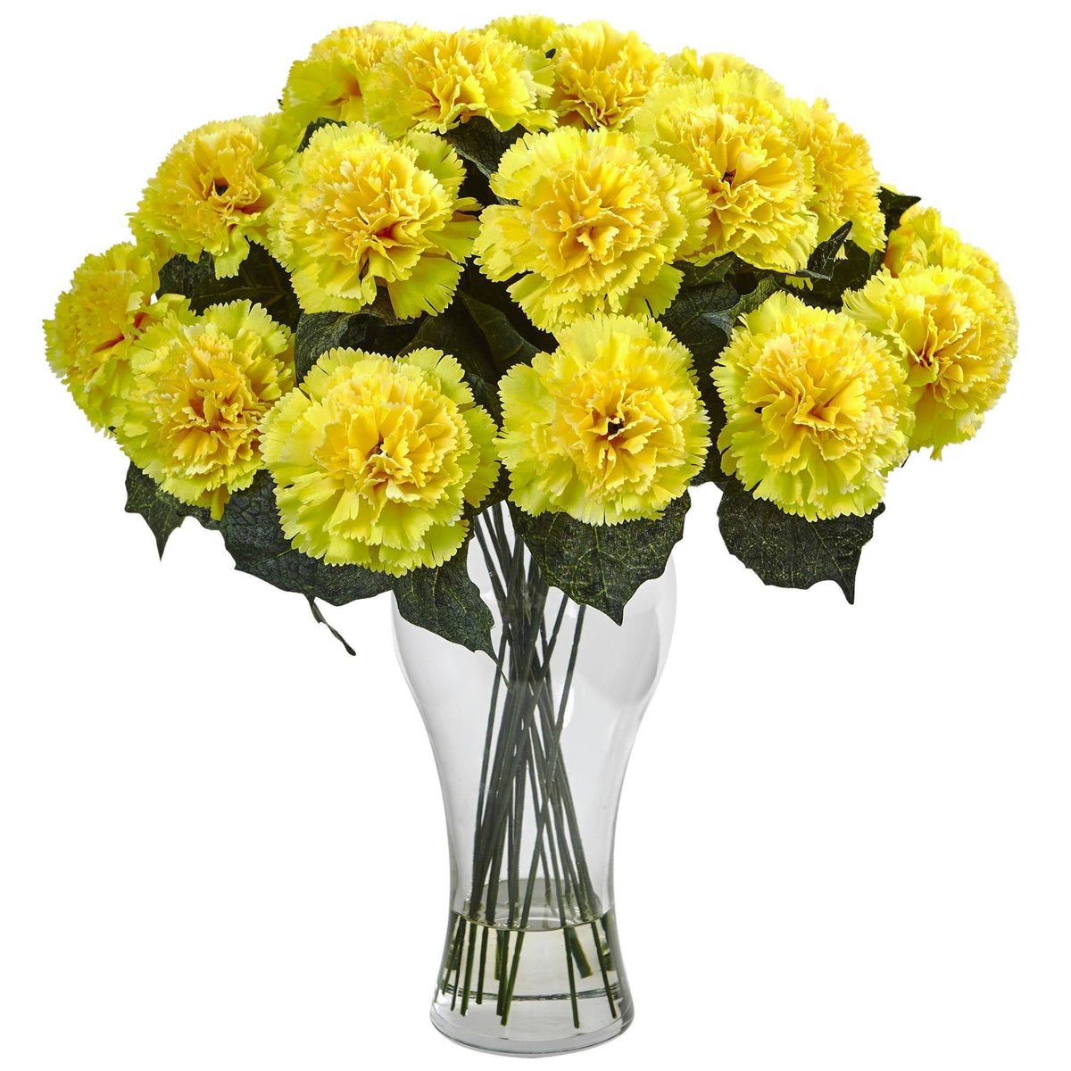 Orange Carnation Arrangement with Vase T190871