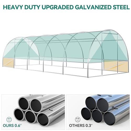 White Galvanized Steel Greenhouse E74630
