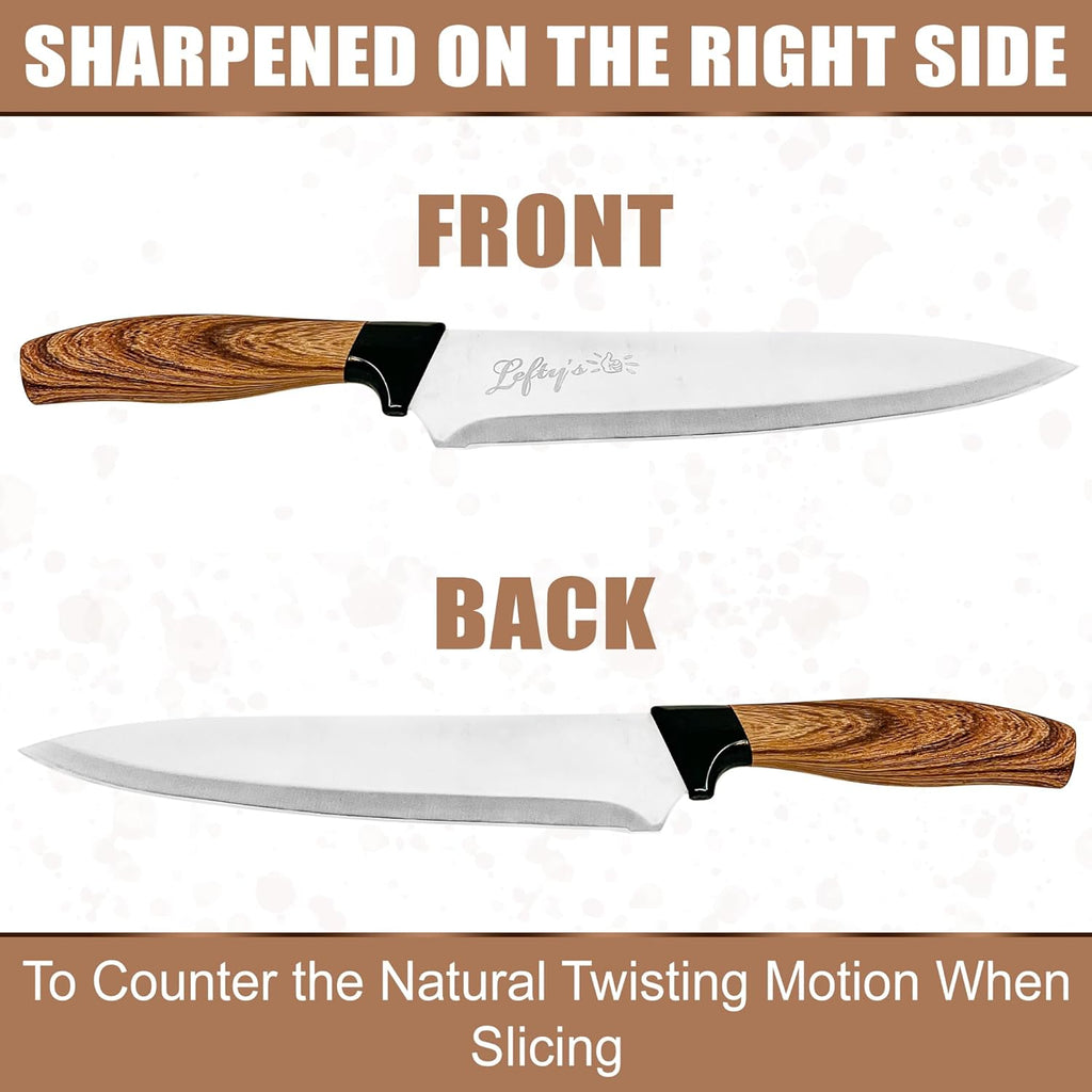Left Handed Chef Knife - Stainless Steel Blade G370402