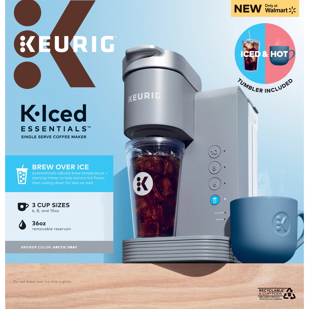 Gray Iced and Hot Single-Serve K-Cup Pod Coffee Maker Y592820