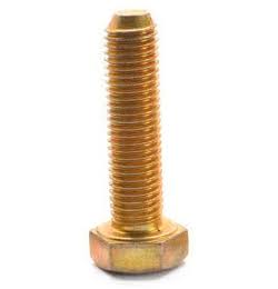 7/8 inch-9 x 6 1/2 inch Grade 8 Hex Cap Screw Alloy Steel Yellow Zinc Plated Pk 30 J82673