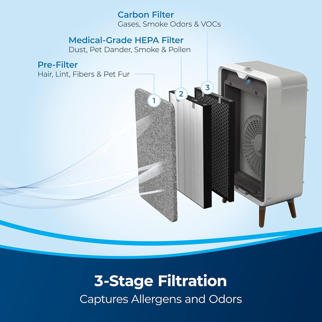 Smart Air Purifier with HEPA and Carbon Filters F425