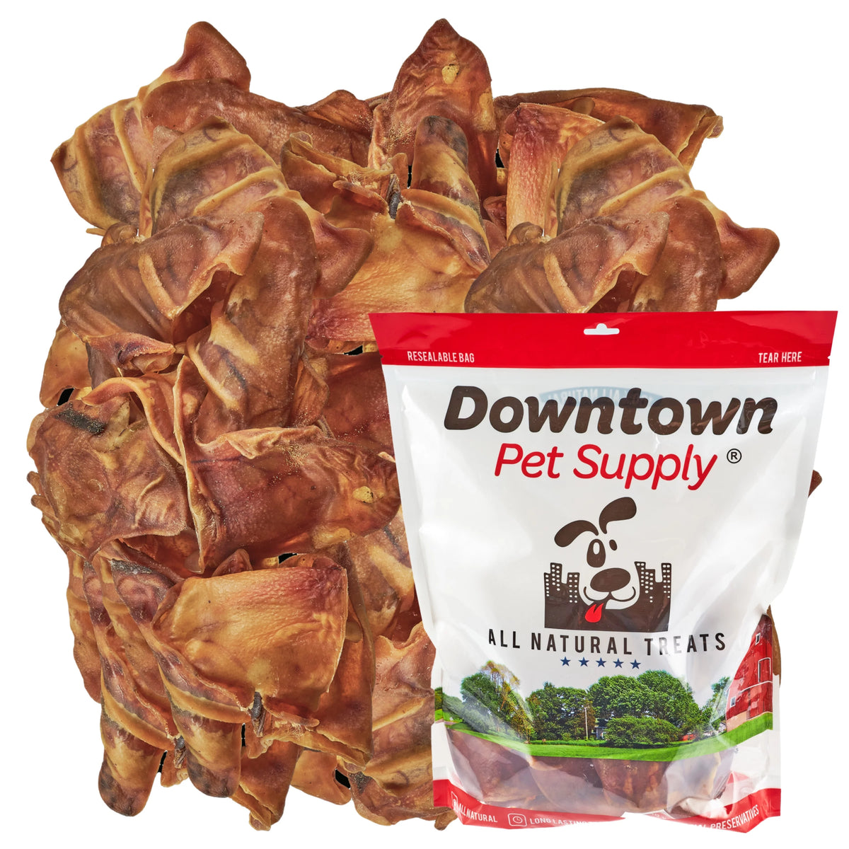 35 Pack Pig Ears Dog Chews Q77741