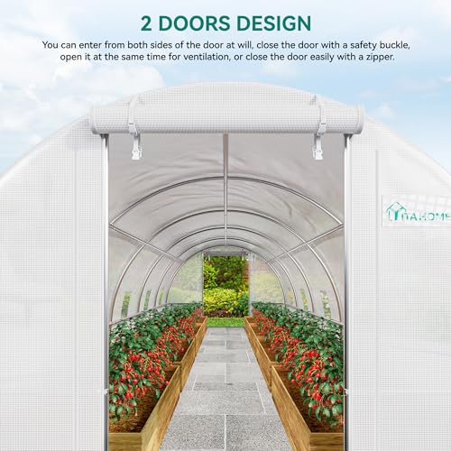 White Galvanized Steel Greenhouse E74630