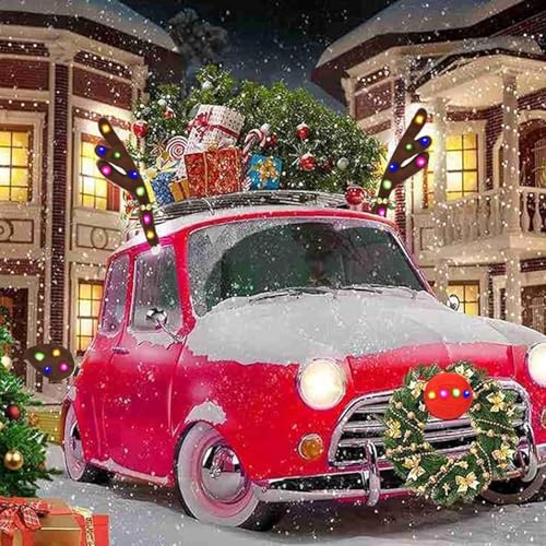 Christmas Rudolph Reindeer Vehicle Kit with Antlers Car and Nose Decorations S886220