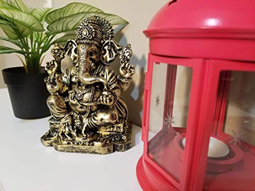 6.25" Multicolor Antique Finish Ganesh Statue W8969