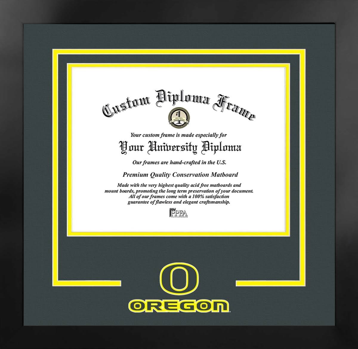 University of Oregon Spirit Diploma Black Frame P699