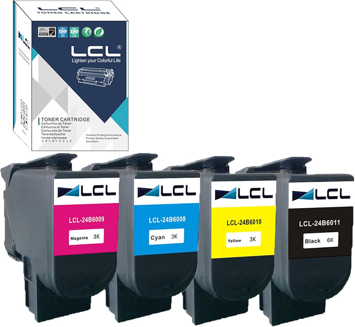 Compatible Toner Cartridge Replacement 4-Pack T1696