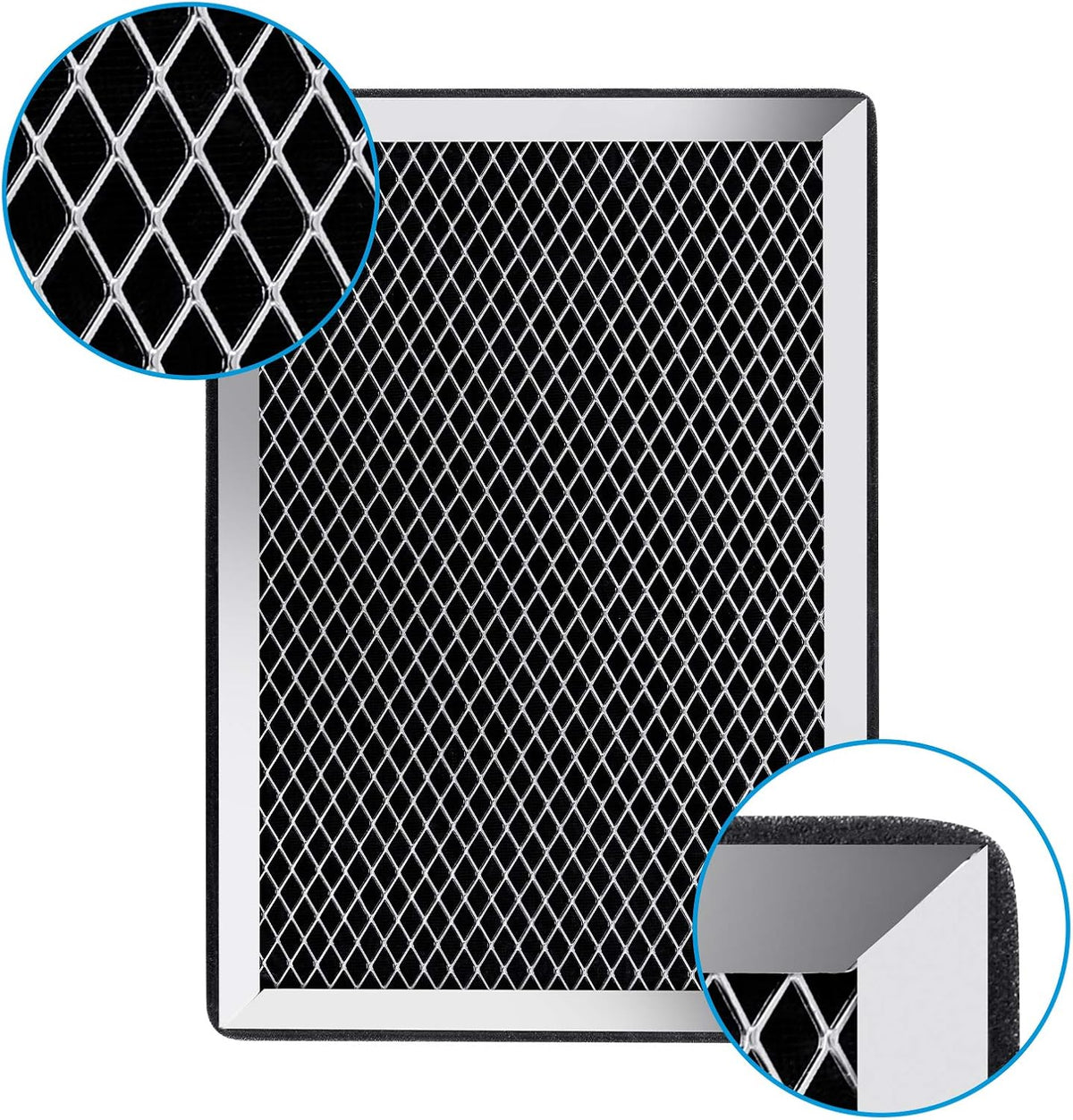 4 Pack H13 True HEPA Activated Carbon Replacement Filters D619853