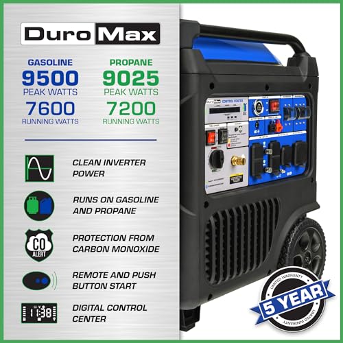 9,500-Watt Dual Fuel Digital Inverter Portable Generator N701