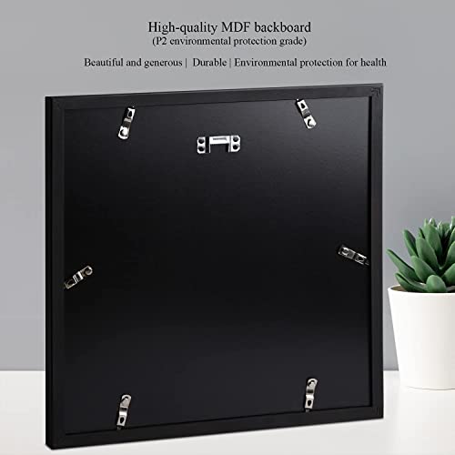 10x10 Black Solid Wood Picture Frame E166