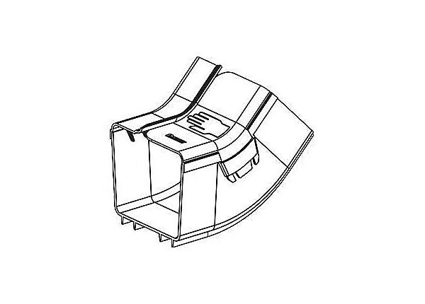 Black ABS Plastic Cable Raceway Angled Fitting P443417