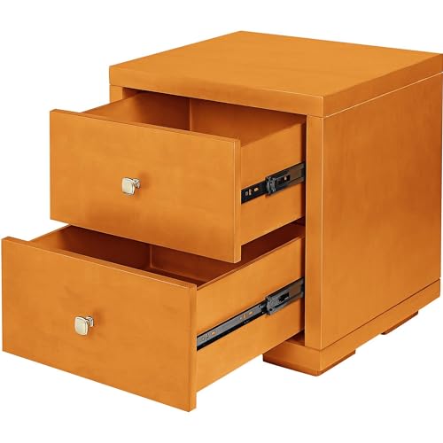Queen Cherry Wooden Platform Bed with 2 Nightstands C730