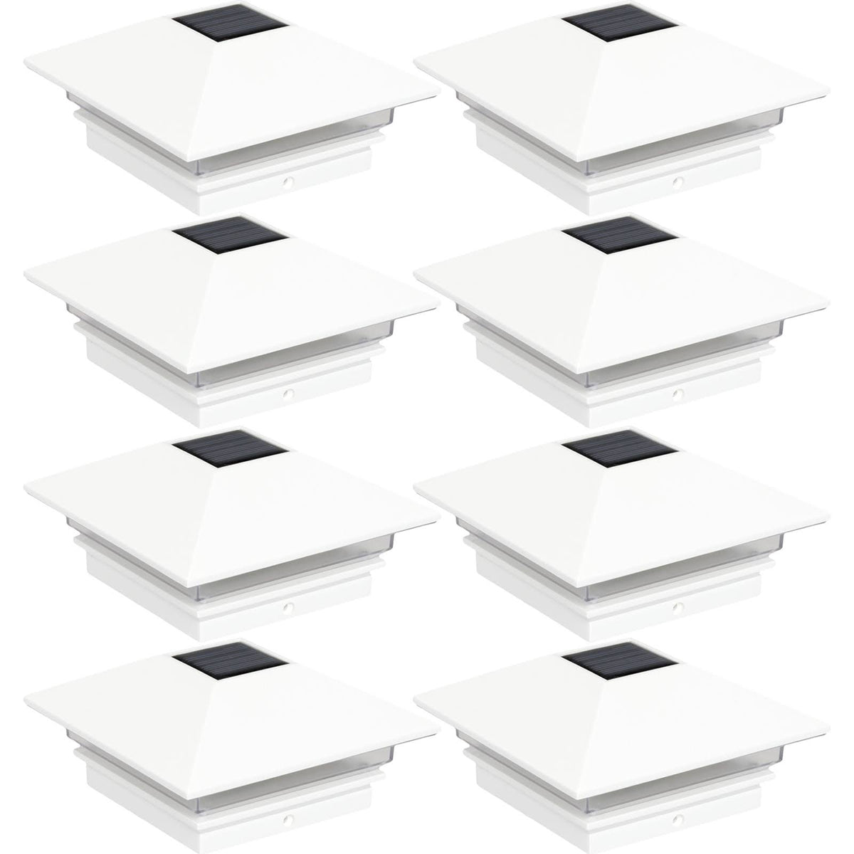 4 x 4 Solar Post Cap Light White 8 Pack Q4913
