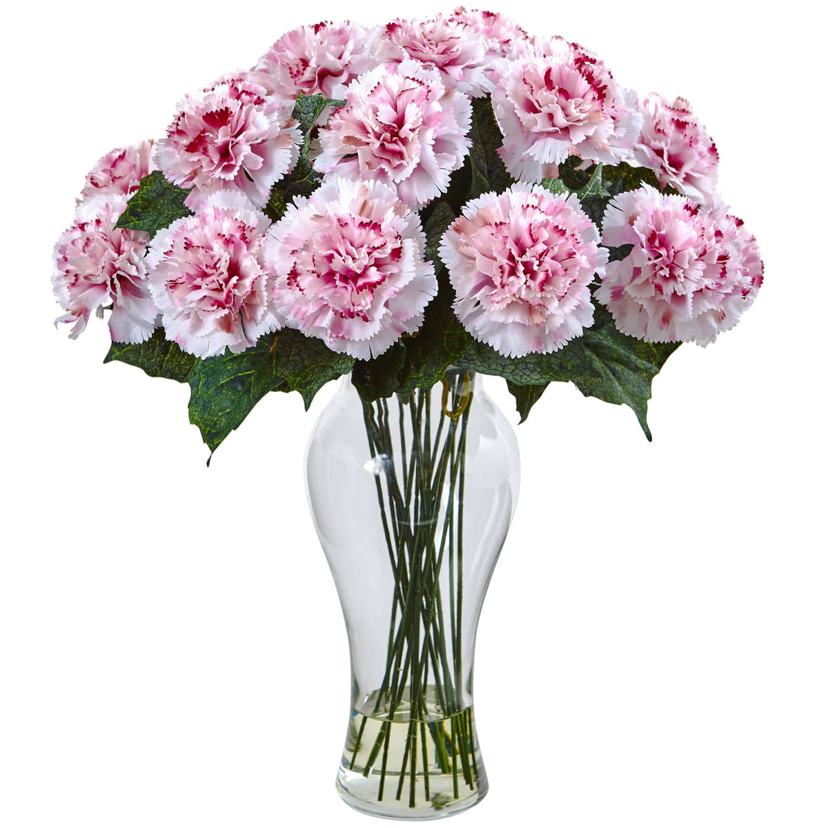 Orange Carnation Arrangement with Vase T190871