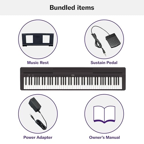 88-Key Weighted Action Digital Piano with Sustain Pedal I6638