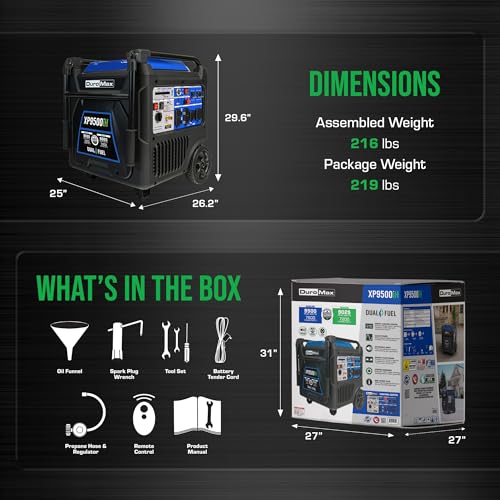 9,500-Watt Dual Fuel Digital Inverter Portable Generator N701