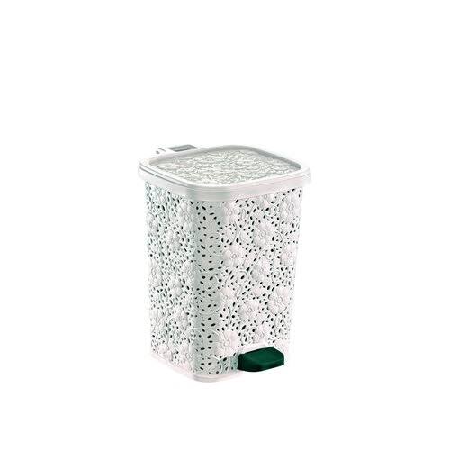 Step-On Trash Can 27 Qt. Beige and Brown A463402