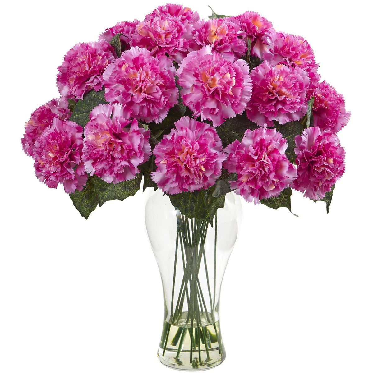 Orange Carnation Arrangement with Vase T190871
