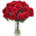 Orange Carnation Arrangement with Vase T190871