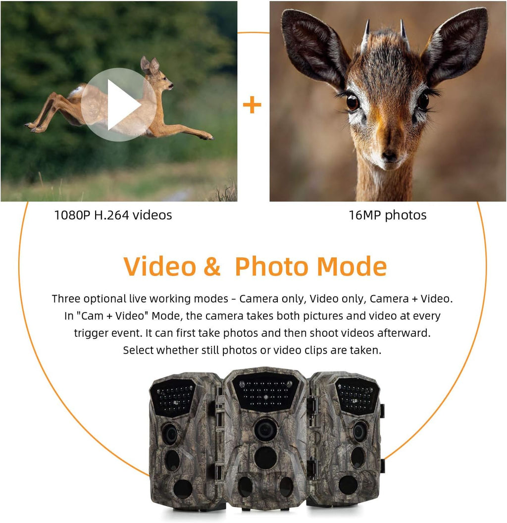 2 Pack 18MP 1080P Trail Game Camera with Night Vision M2946