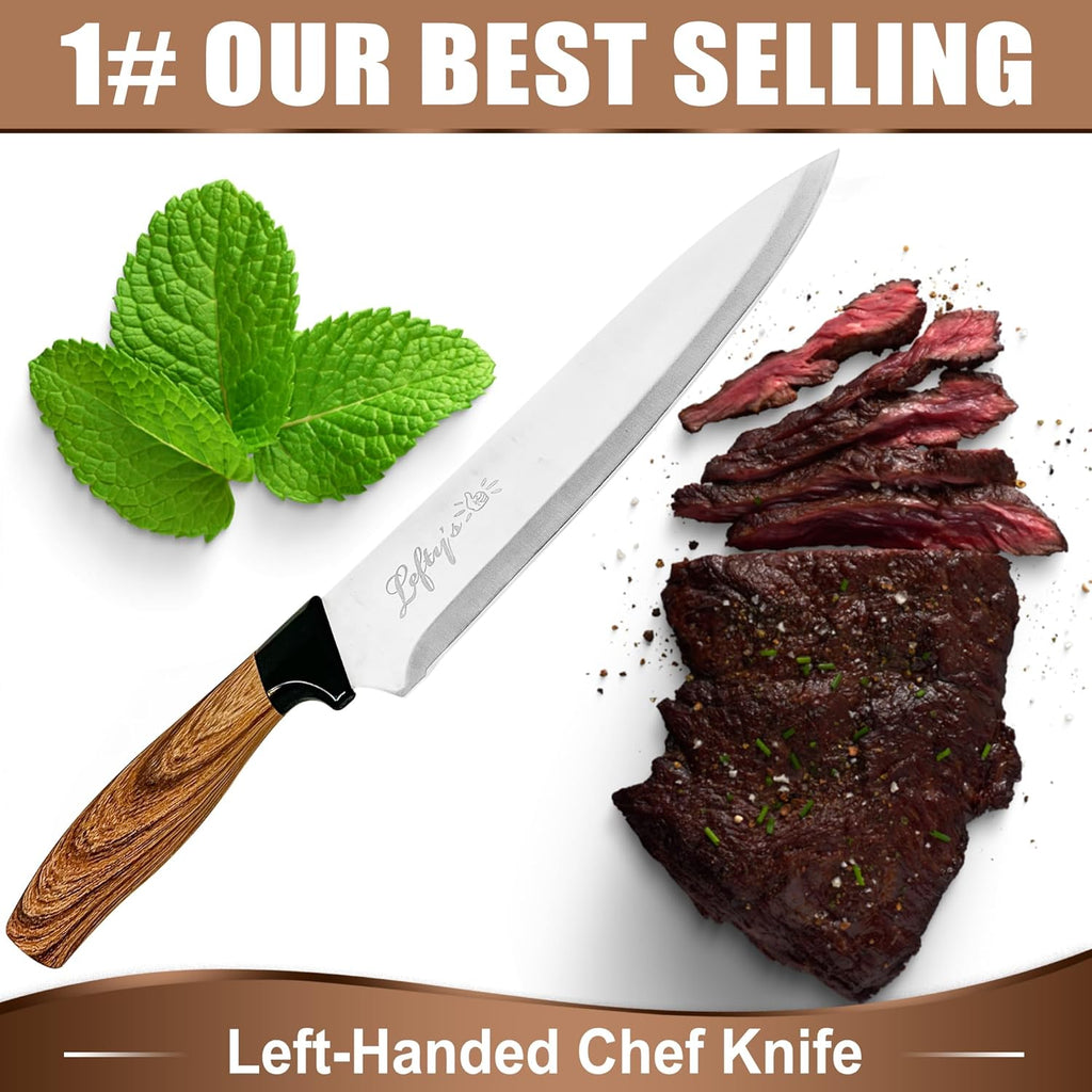 Left Handed Chef Knife - Stainless Steel Blade G370402