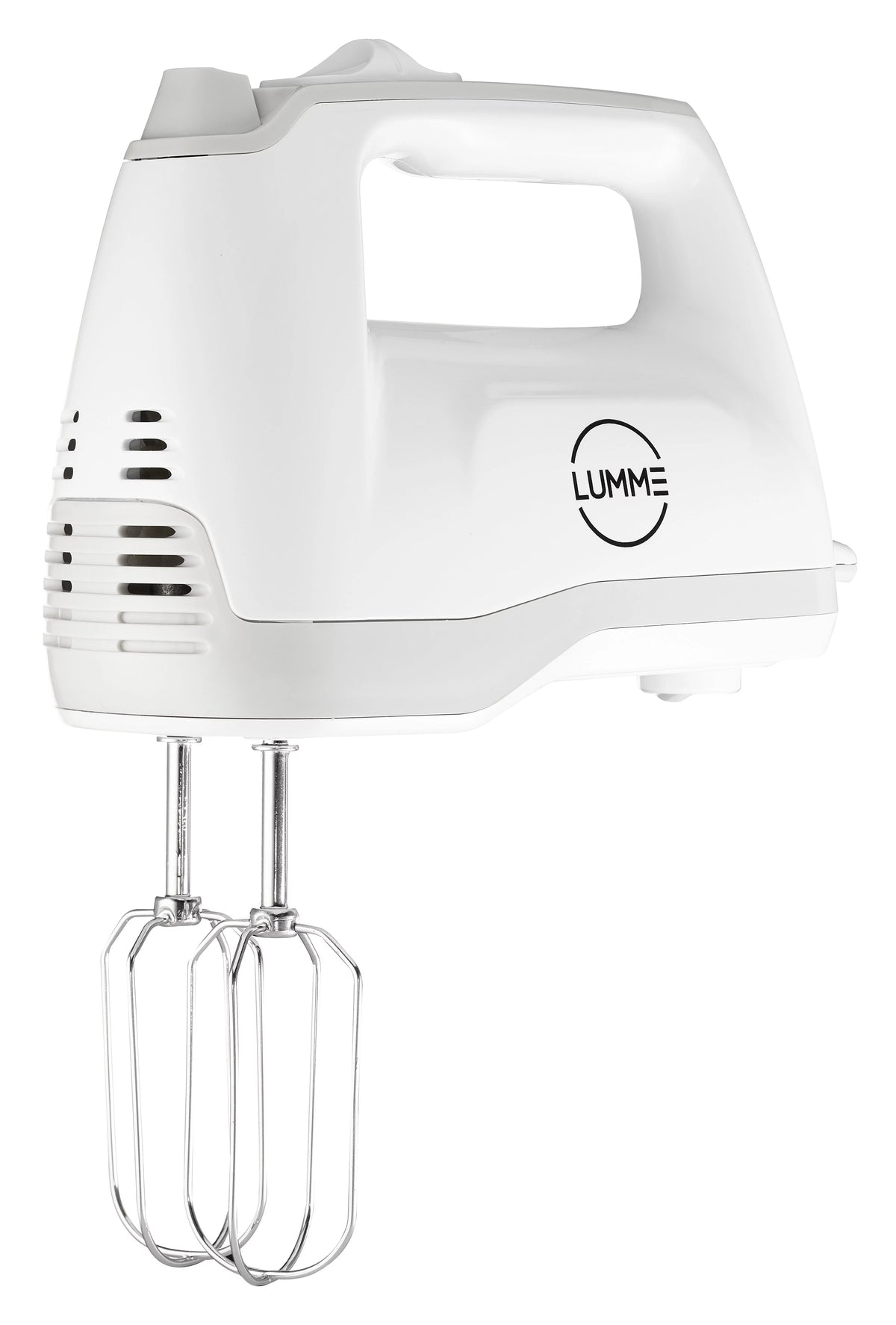 Grey Electric Hand Mixer with 5 Speeds, 2 Beaters, 2 Dough Hooks, Storage Case O28563
