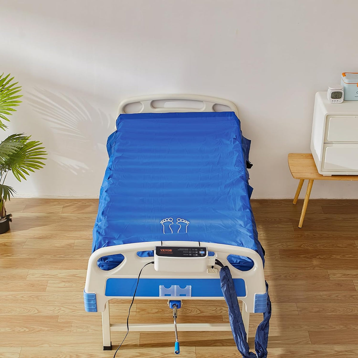 Alternating Air Pressure Mattress, Dual-Layer Pad for Hospital Beds, 450LBS Loading with Electric Quiet Pump D70681