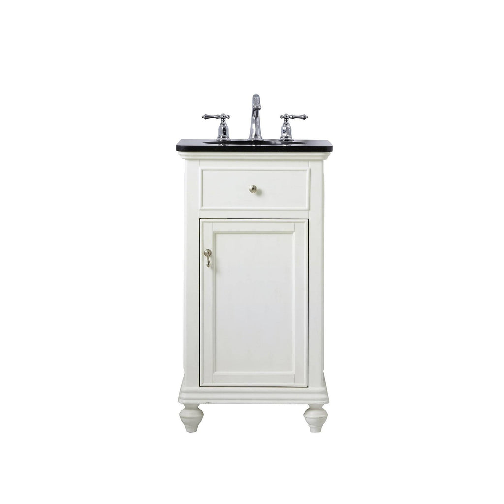 Grey 18 inch Bathroom Vanity Cabinet Set with Granite Top T665