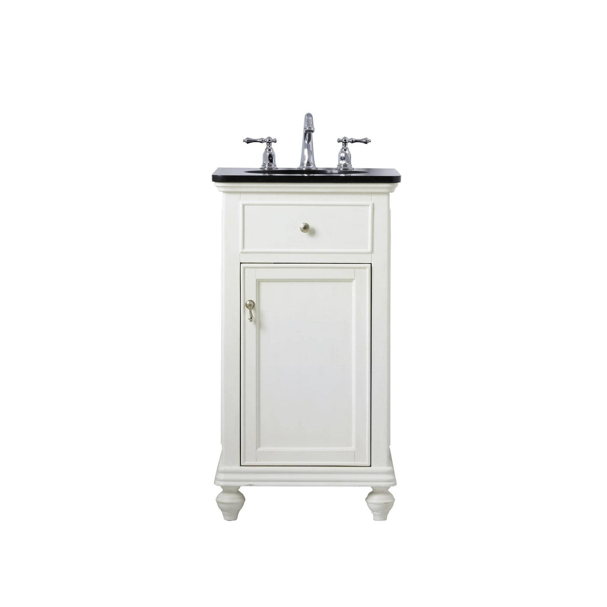 Grey 18 inch Bathroom Vanity Cabinet Set with Granite Top T665