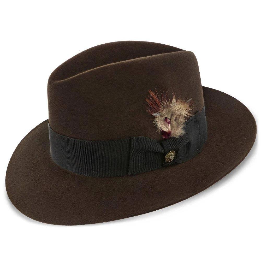 Beaver Fur Felt Fedora Hat Size 7 1/4 Caribou R63909