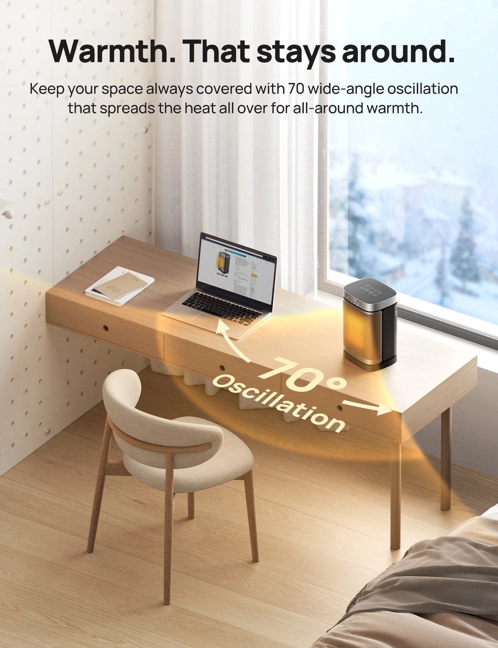 1500W Electric Space Heater with Oscillating U46291