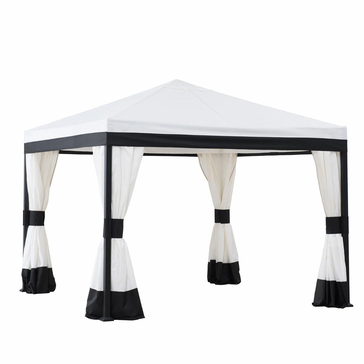 Black and White Steel Gazebo X109830