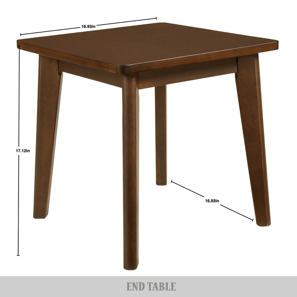 Mid-Century Square Wooden End Table J490535