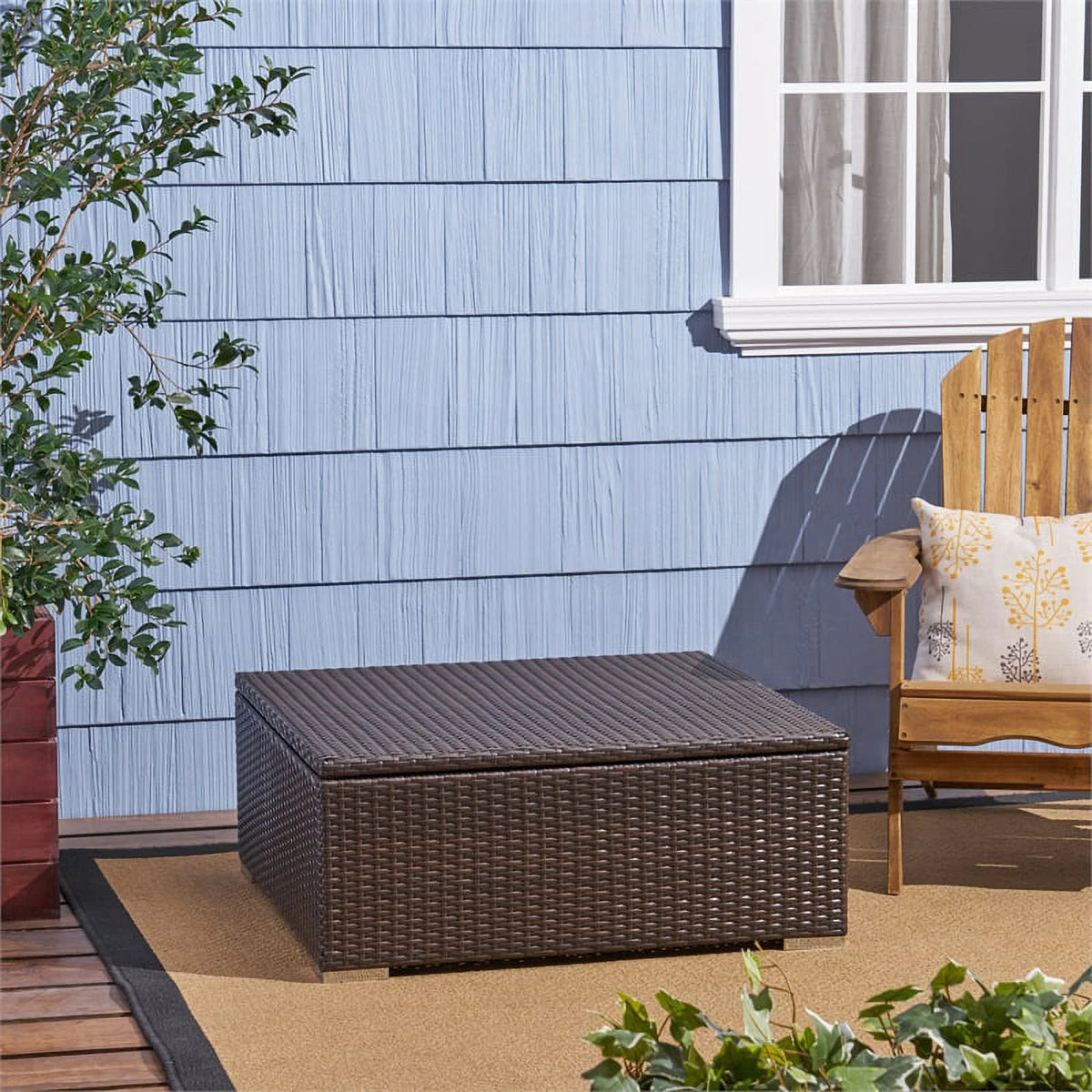 Outdoor Wicker Storage Coffee Table C7587