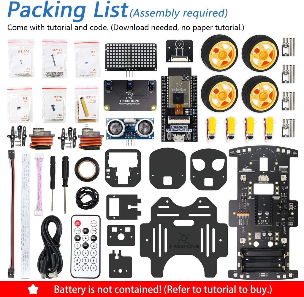 4WD Car Kit for ESP32-WROVER with Camera Y574708
