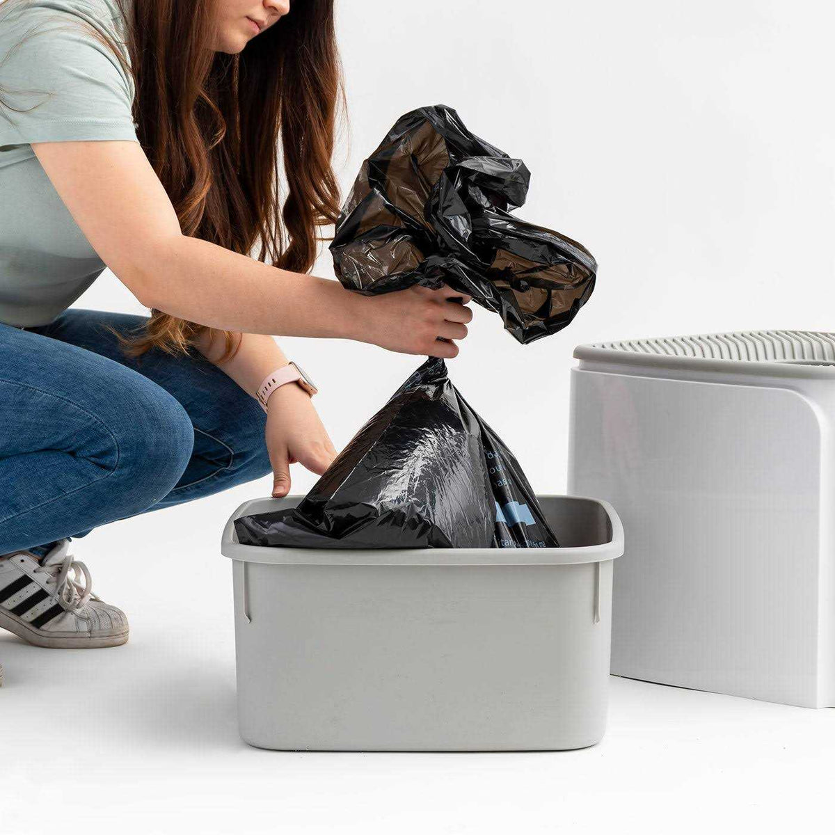 Square Top Entry Cat Litter Box with Scoop S41222