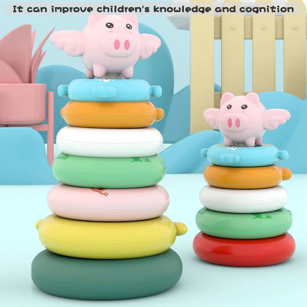 7 Pcs Soft Circle Stacker Toy Q520578