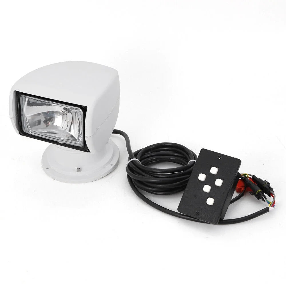 12V 100W Marine Spotlight Remote Control Searchlight 360° Rotate Waterproof G82894