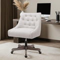 Beige Fabric Upholstered Swivel Office Chair U408902
