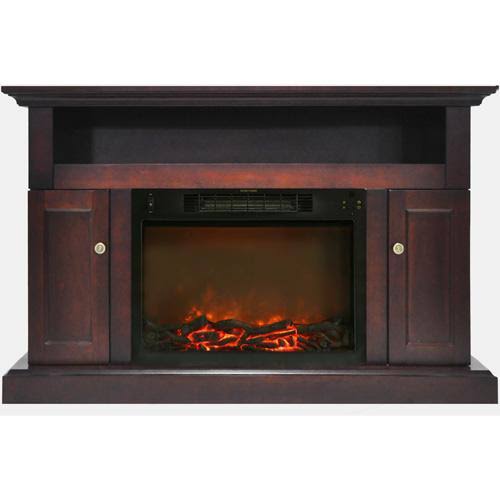White Electric Fireplace with Entertainment Stand G778021