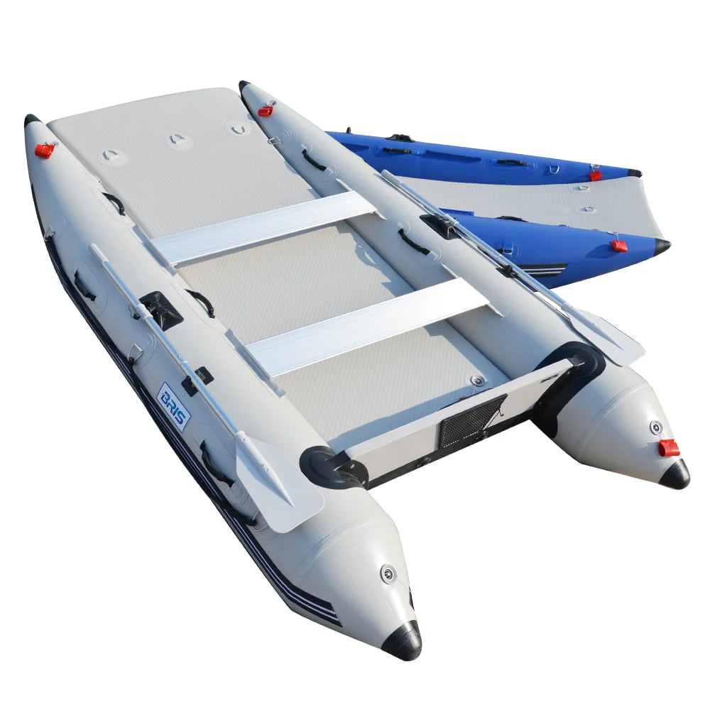 11Ft Inflatable Catamaran Boat Dinghy Gray D244774