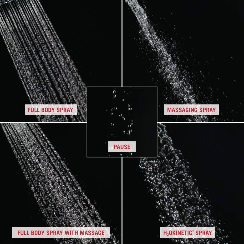 Matte Black 5-Setting Raincan Shower Head B61329