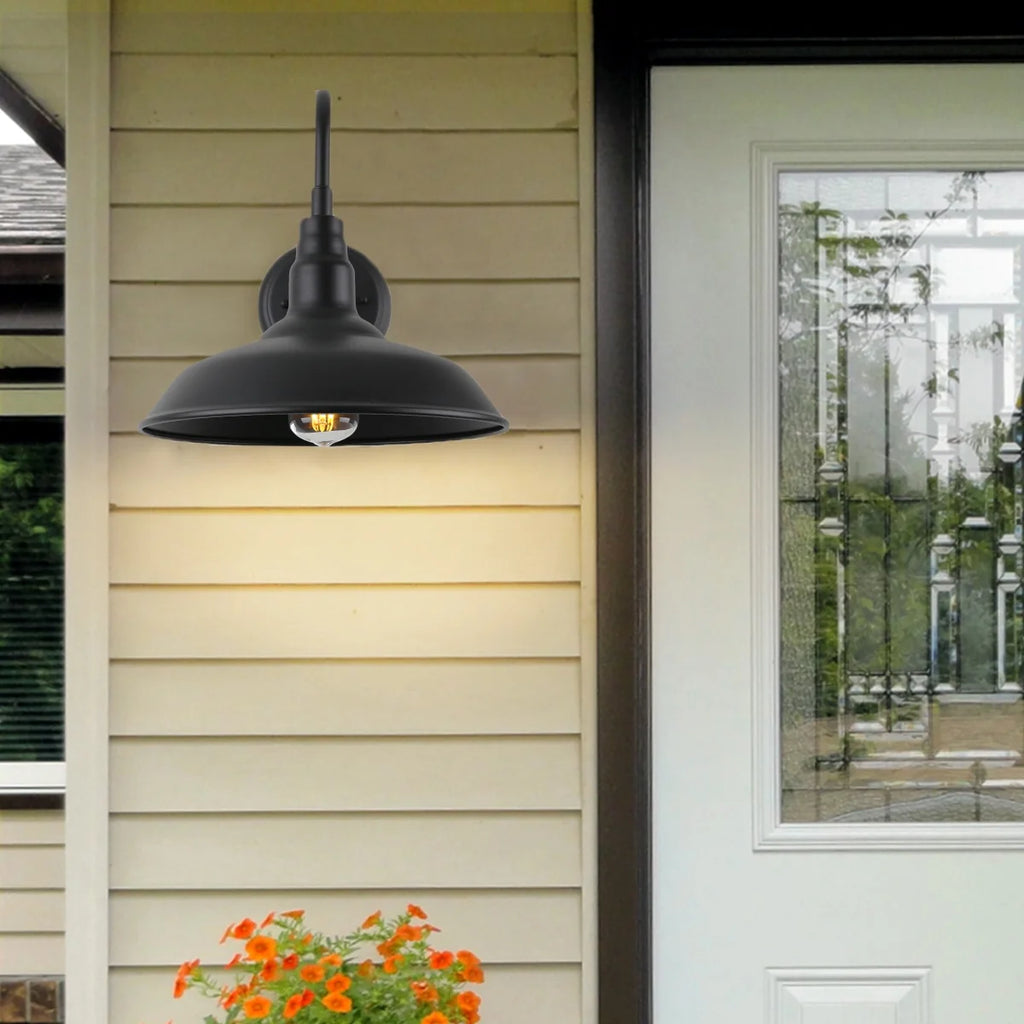Black Gooseneck Wall Sconce 10 Inch 1 Pack V484047