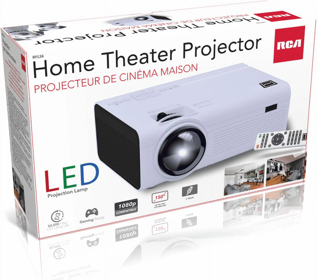 White LCD Home Theater Projector A17822