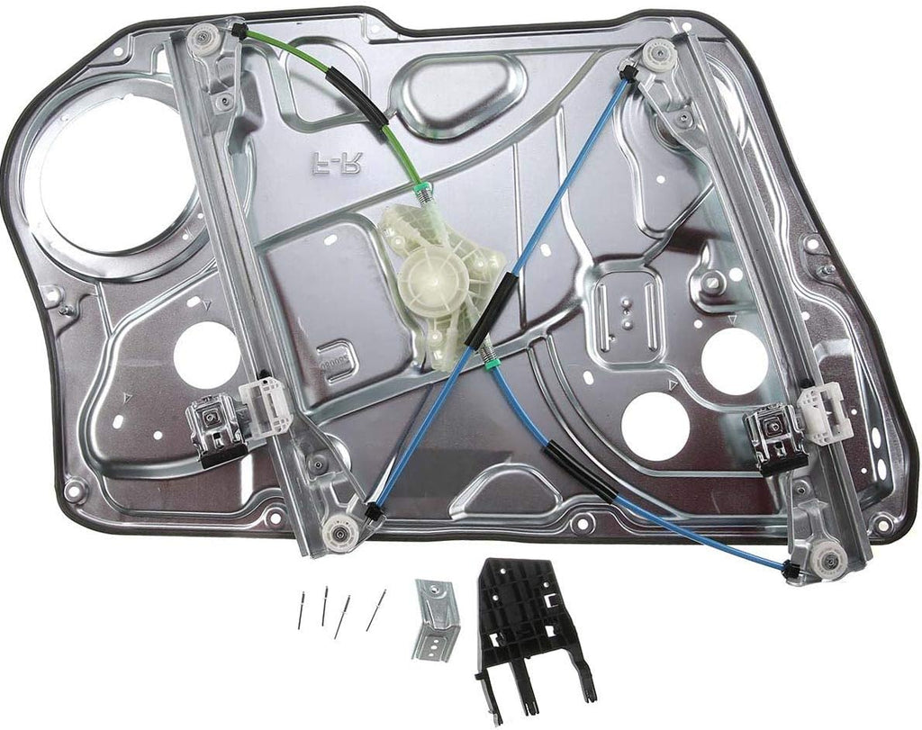 Electric Power Window Regulator and Door Panel Compatible with Hyundai Genesis 2010-2014 Sedan Front Right Passenger Side Pack of 2 Y33043