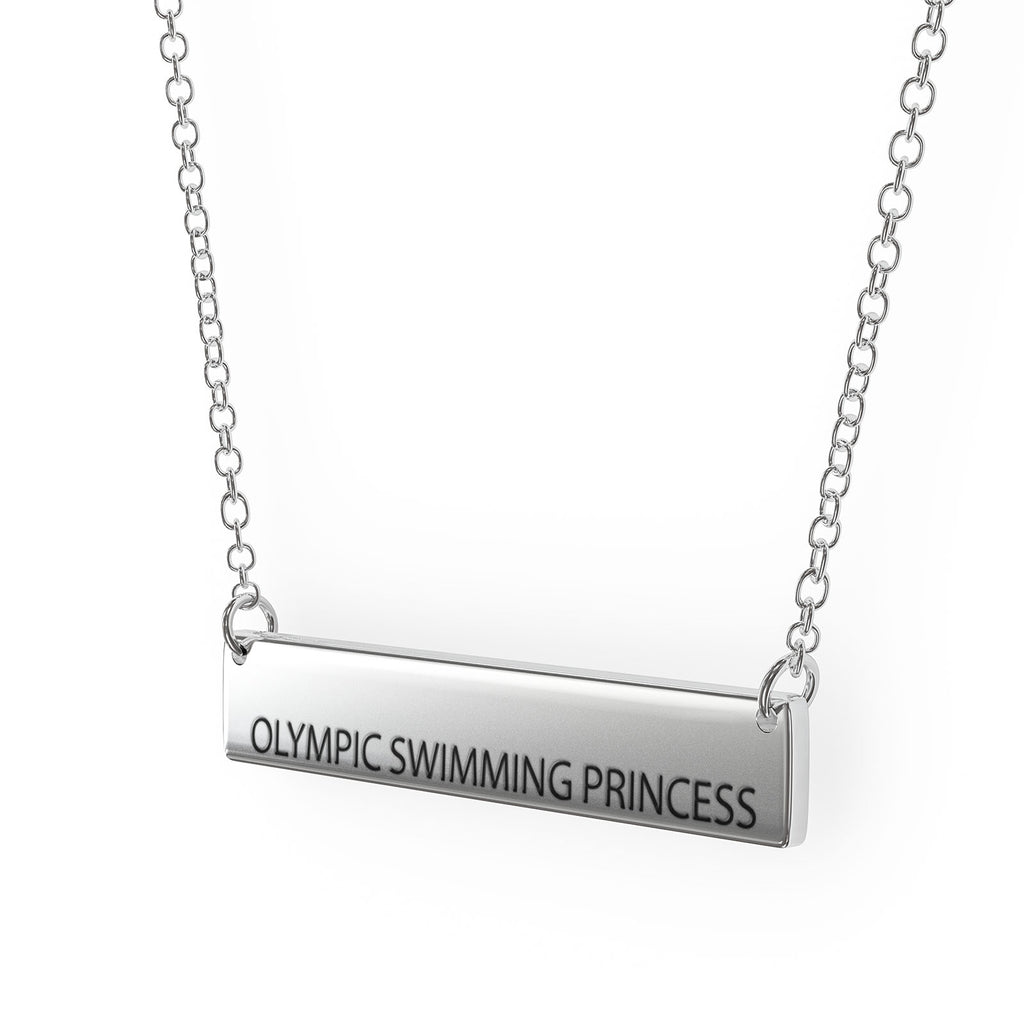 Sterling Silver Bar Pendant Necklace V85466